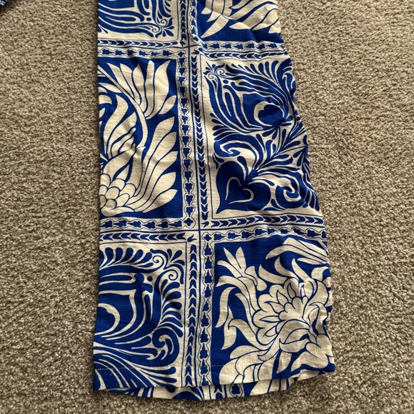 SOLD Tie Up Waist Printed Wide Leg Pants Size: M - Picture 2 of 3